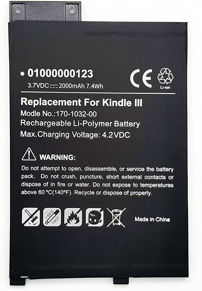 akut GP-S10-346392-0100,170-1032-00,170-1032-01,S11GTSF01A for Kindle 3 e-Book (yhteensopiva)
