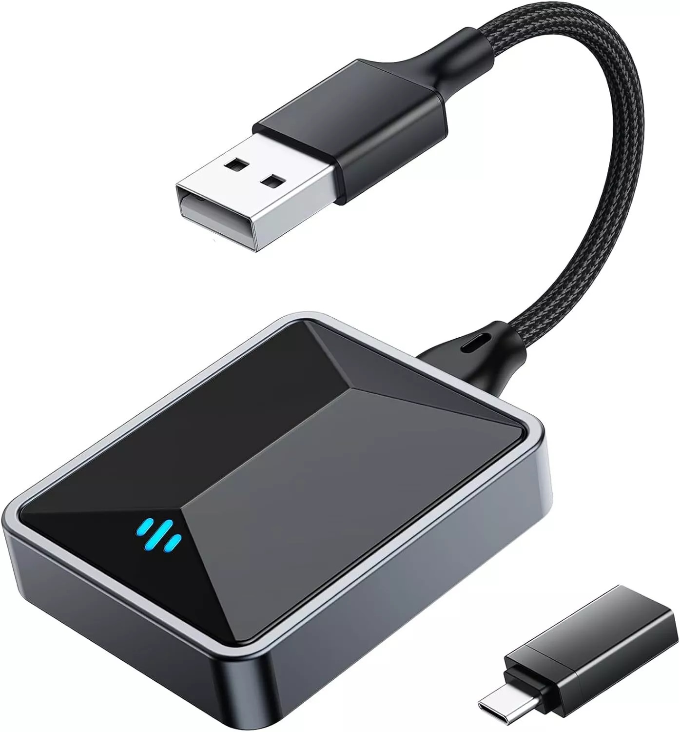 akut 2 in 1 Wireless CarPlay Adapter USB BT Dongle Box for Apple CarPlay Android Auto (yhteensopiva)