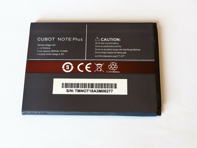 akut 2800mAh Cubot note plus (yhteensopiva)