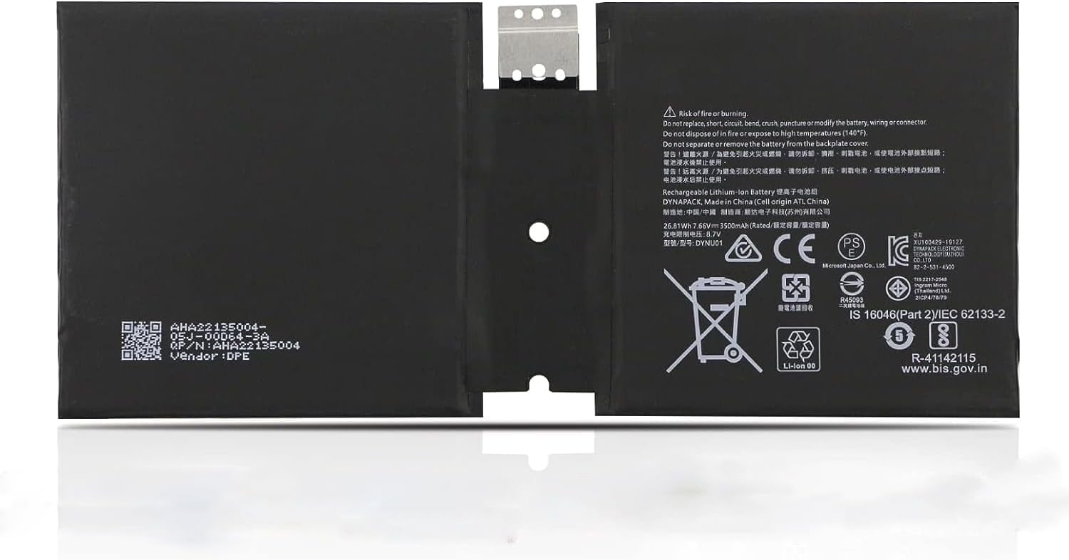 akut Microsoft Surface 1927 Go 2 3500mAh 7,6V (yhteensopiva)