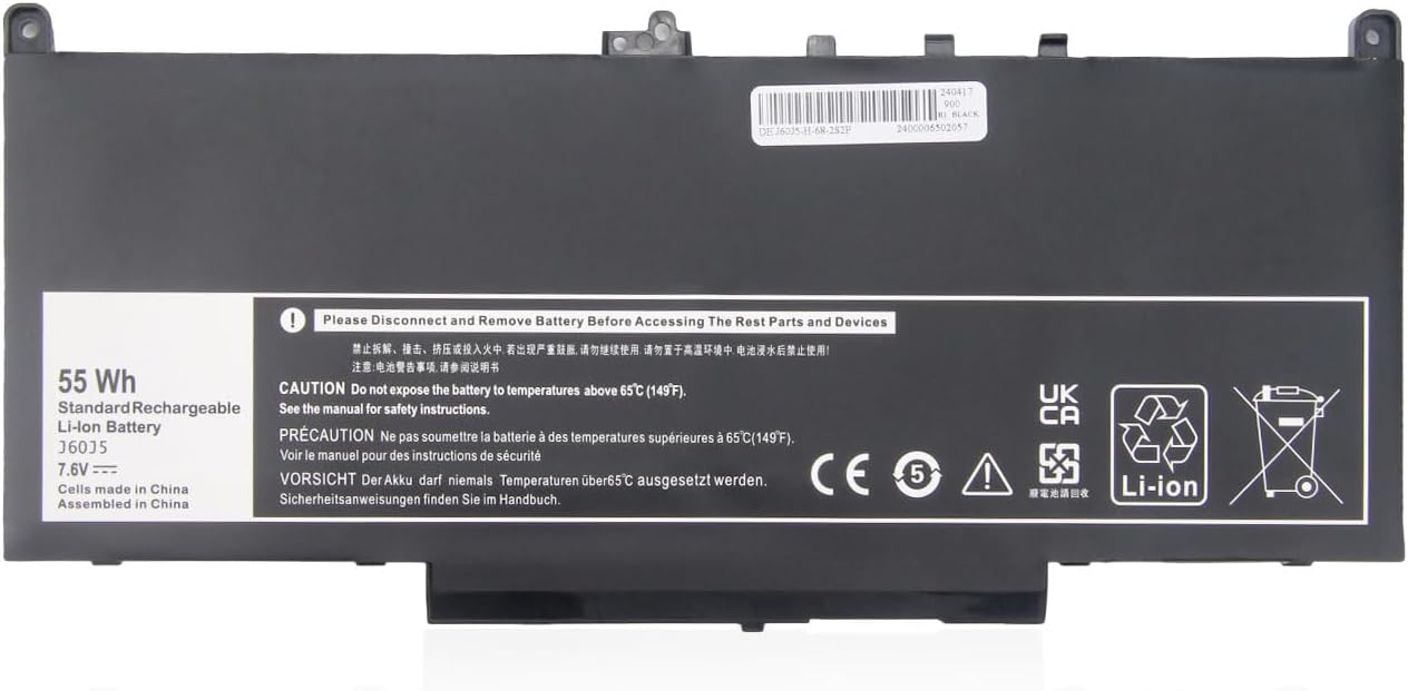 akut Dell Latitude E7270 E7470 J60J5 PDNM2 MC34Y 451-BBSY 451-BBSU WYWJ2 242WD R1V85 GG4FM 1W2Y2 NJJ2H R97YT F1KTM 5F08V (yhteensopiva)