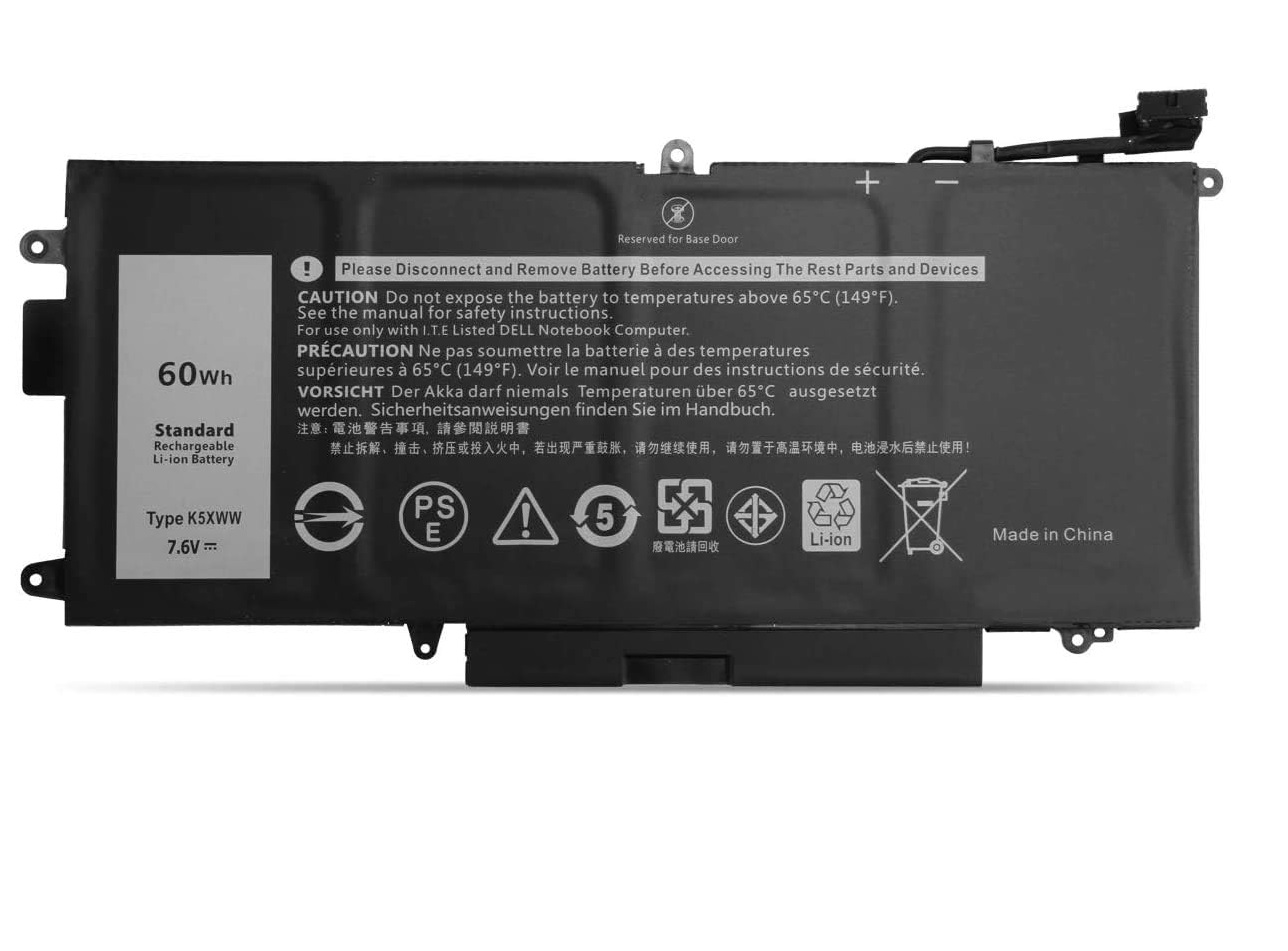 akut 7.6V 60Wh K5XWW Dell Latitude 5289 7389 7390 E5289 P29S001 P29S002 2-in-1 (yhteensopiva)