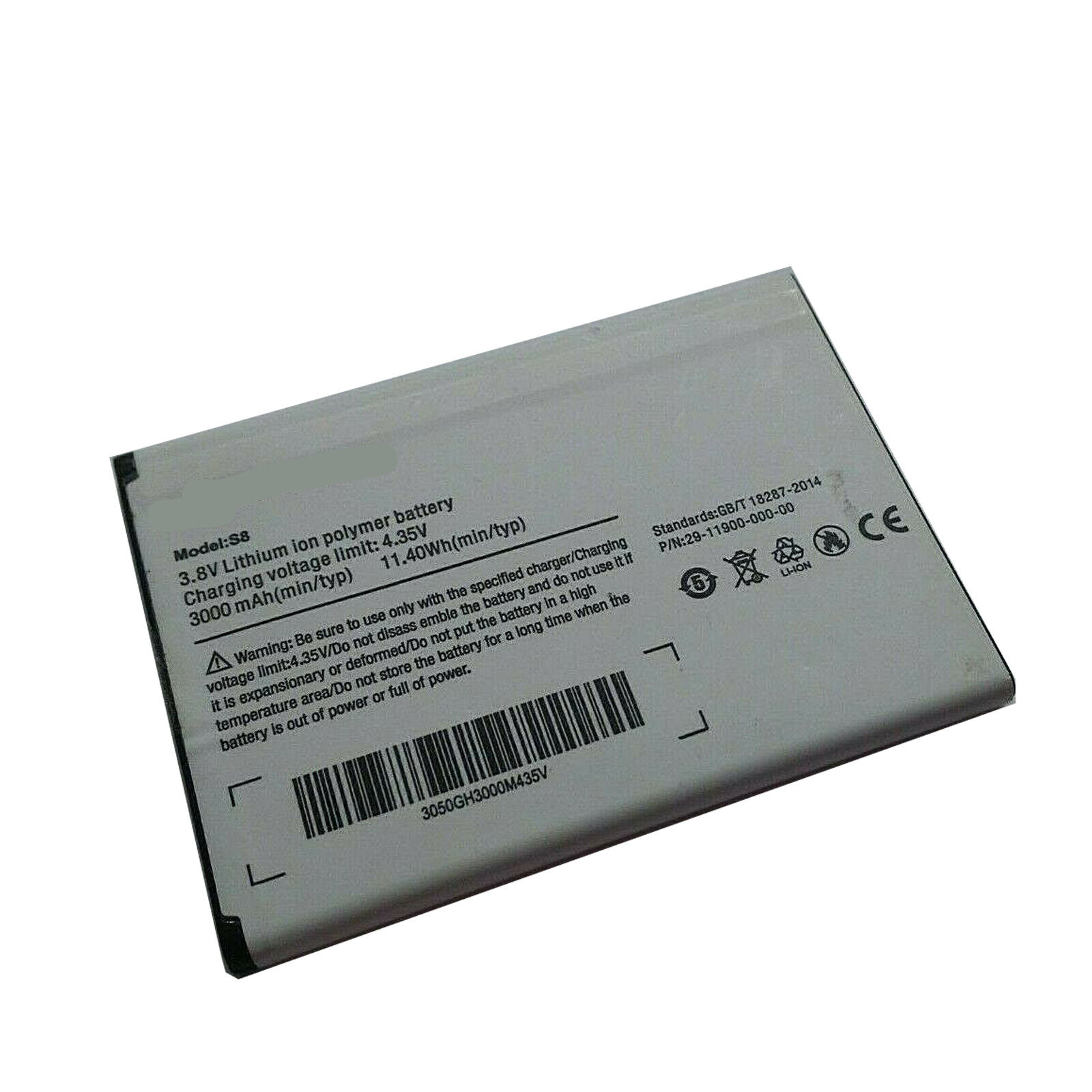 akut Ulefone S8,Ulefone S8 Pro 3000mAh 3,8V 11.4Wh Li-Polymer (yhteensopiva)